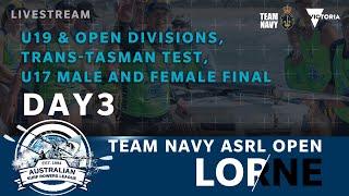 ASRL Open 2024 Day 3 - U19 & Open, Trans-Tasman Test & U17 Male/Female Final