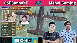 GoDSunnyYT Vs Manvi Gaming Intense Fight | GoDTusharOP Vs Manvi Gaming |GoDPraveenYT vs Manvi Gaming