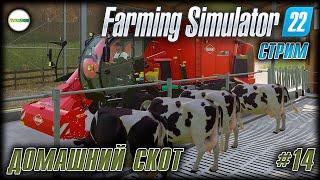 FARMING SIMULATOR 22 - ДОМАШНИЙ СКОТ И СВИНАРНИК. СТРИМ. #14