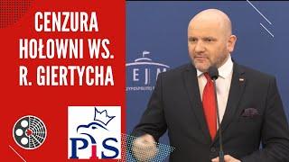 [PiS]: SKANDAL - Cenzura Hołowni ws. R. Giertycha