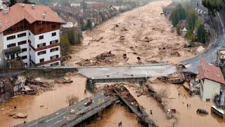 5 minutes ago, floods suddenly hit Switzerland! The most beautiful place in Brienz was destroyed