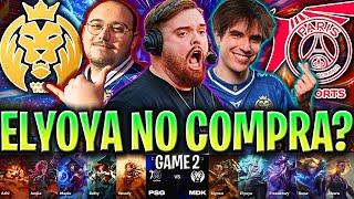 ELYOYA SE OLVIDA DE COMPRAR ITEM DE JUNGLA! - MDK vs PSG Game 2 WORLDS PLAY IN 2024 IBAI ESPAÑOL