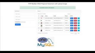 PHP MySQLi CRUD Prepared Statement with upload image