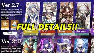 HONKAI STAR RAIL Rail: 2.7 - 3.0 Banners MASSIVE CHANGES ️and DETAILS about "SUNDAY and FUGUE Kit"