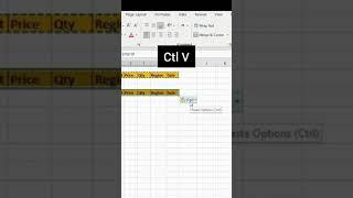 Transpose hack in Excel #shorts #ytshorts #trending # viral #trendingshorts