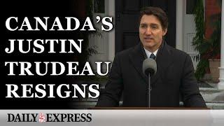 Justin Trudeau announces his resignation as Canadian prime minister