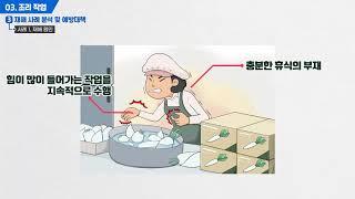 학교급식실 안전보건교육 동영상(조리작업)
