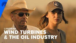 Landman | Tommy Explains Why Even Wind Turbines Depend on the Oil Industry (S1, E3) | Paramount+