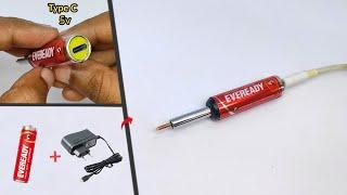 How To Make USB Soldering Iron From Old Battery & Charger