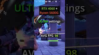 Fortnite | 1080p LOW vs ULTRA – RTX 4060 + 5600G FPS Test! #fortnite #rtx4060