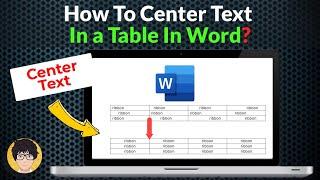 Center Text In a Table In Word