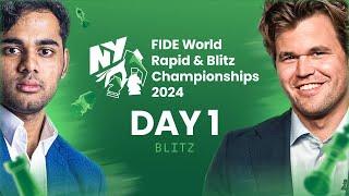 FIDE WORLD BLITZ DAY 1 | ft. CARLSEN, ARJUN, PRAGG, HIKARU