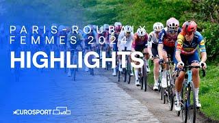 DEVASTATING Final Sprint!  | Paris-Roubaix Femmes 2024 Race Highlights | Eurosport Cycling