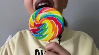 ASMR Licking Carnival Lollipop  (mouth sounds) Pt.2