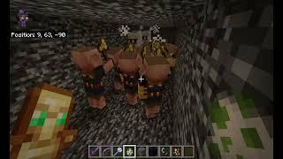 minecraft:iron golems VS piglin brute army