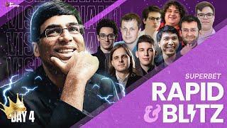 Vishy Anand at the Superbet Rapid and Blitz 2022 Poland | Day 4 - Vishy vs All