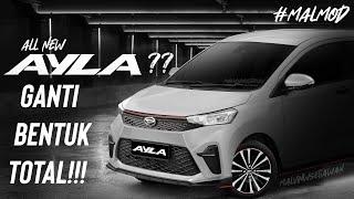 AYLA BARU 2023? | GANTI BENTUK SEMUANYA! |  Virtual Modification #MALMOD #DaihatsuAyla