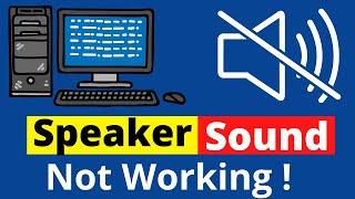 Speaker Sound Problem Solve on PC | No Sound | Bangla