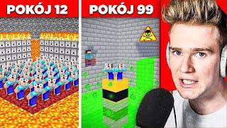 100 WIDZÓW vs 100 POKOI ŚMIERCI | Minecraft Extreme