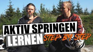 Aktiv Springen mit dem Mountainbike Lernen -  Sprungtechnik mit Tomas Free and Ride Bikepark OE