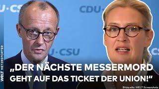 NEUWAHLEN: "Jeden Tag Taktiererei der CDU/CSU" – Alice Weidel wütend AfD-Chefin schießt gegen Union