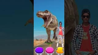 pink, yellow, and, bule, button tiger wofi Gorilla jump on button#vfx #kids #trending #shorts