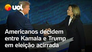 Eleição nos EUA: Americanos decidem entre Kamala Harris e Donald Trump em eleição acirrada