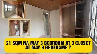 21 SQM FLOOR AREA NA MAY 3 BEDROOM AT 3 CLOSET AT 3 BEDFRAME MAGKAKASYA KAYA ?