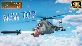 War Thunder Mi-24D New Best Helicopter [Premium] - 2023 4k Heli Gameplay