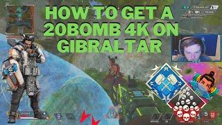 How to get a 20bomb 4K on Gibraltar Apex Legends! (No fill Duos)