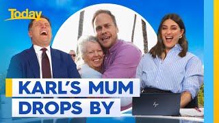 Karl's mum surprises Today host during weather cross | Today Show Australia