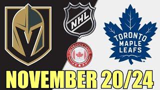 Toronto Maple Leafs vs Vegas Golden Knights NOV 20 24 w/Superbman