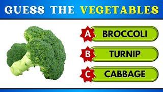 Guess the Vegetables with choices | Multiple Choice Quiz | Learn Entry