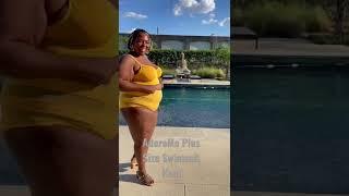 Plus Size AdoreMe Swimsuit Haul #adoreme #plussizetryonhaul #plussizefashion #plussizeswimwear