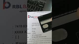 RBL BANK CREDIT CARD | BAJAJ FINSERV