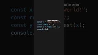 how to use the regex character $ to match the end of a string