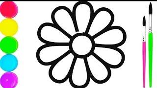 How to Draw Flower | Flower Drawing |Step by Step For Beginners phool ka Drawing | flower