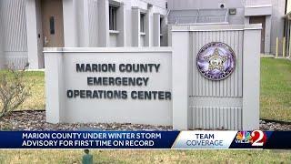 Florida's Marion County under a winter storm advisory for first time on record