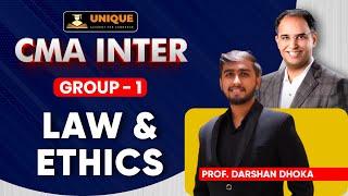 CMA INTER  | Law Lectures 1 | Decmber 25 | Prof.Darshan Dhoka