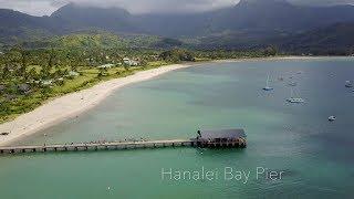 Hanalei Bay Kauai - 4K HD Aerial - BEAUTIFUL!