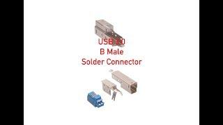 USB 3.0 B Male Solder Connector P#1243