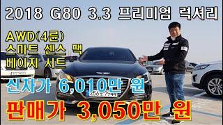 허위매물 없는 수원중고차 차인시대/제네시스 G80 3.3 AWD 프리미엄 럭셔리/전액할부가능