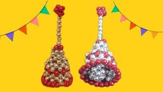 பாசி மணியில் வெள்ளி மணி# Beaded silver bell#viralvideo #devotion #artwork#craftideas #making video#