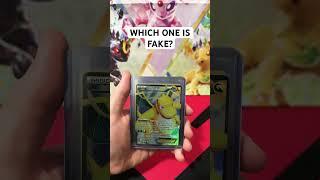 WHICH ONE IS FAKE? #pokemon #pokemoncards #pokemongo #pokemontcg #pikachu #charizard #mewtwo #follow