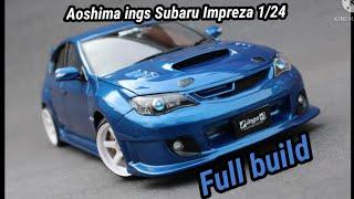 Aoshima ings Subaru Impreza 1/24 - Full build video