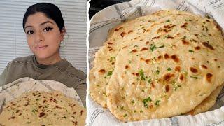 EASY 2-Ingredient Naan Recipe | The Best Homemade Garlic Naan Recipe