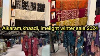 Alkaram,khaadi and limelight winter sale upto 50%off |winter sale2024|#alkaram #khaadi#mka450