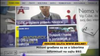 Rekordna poseta B92.net za izbore