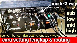 routing & setting crossover dbx234xl || output 4 way