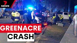 Bystanders save motorbike rider's life after crash in Greenacre, western Sydney | 7NEWS